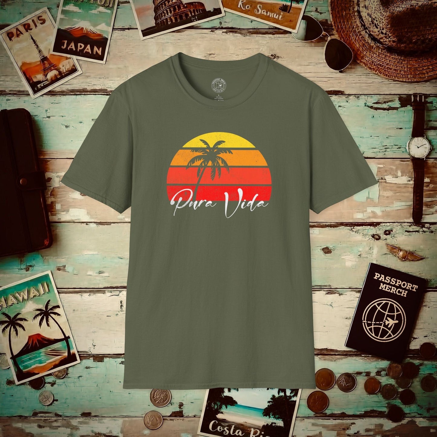 Pura Vida Costa Rica T-Shirt Military Green / S