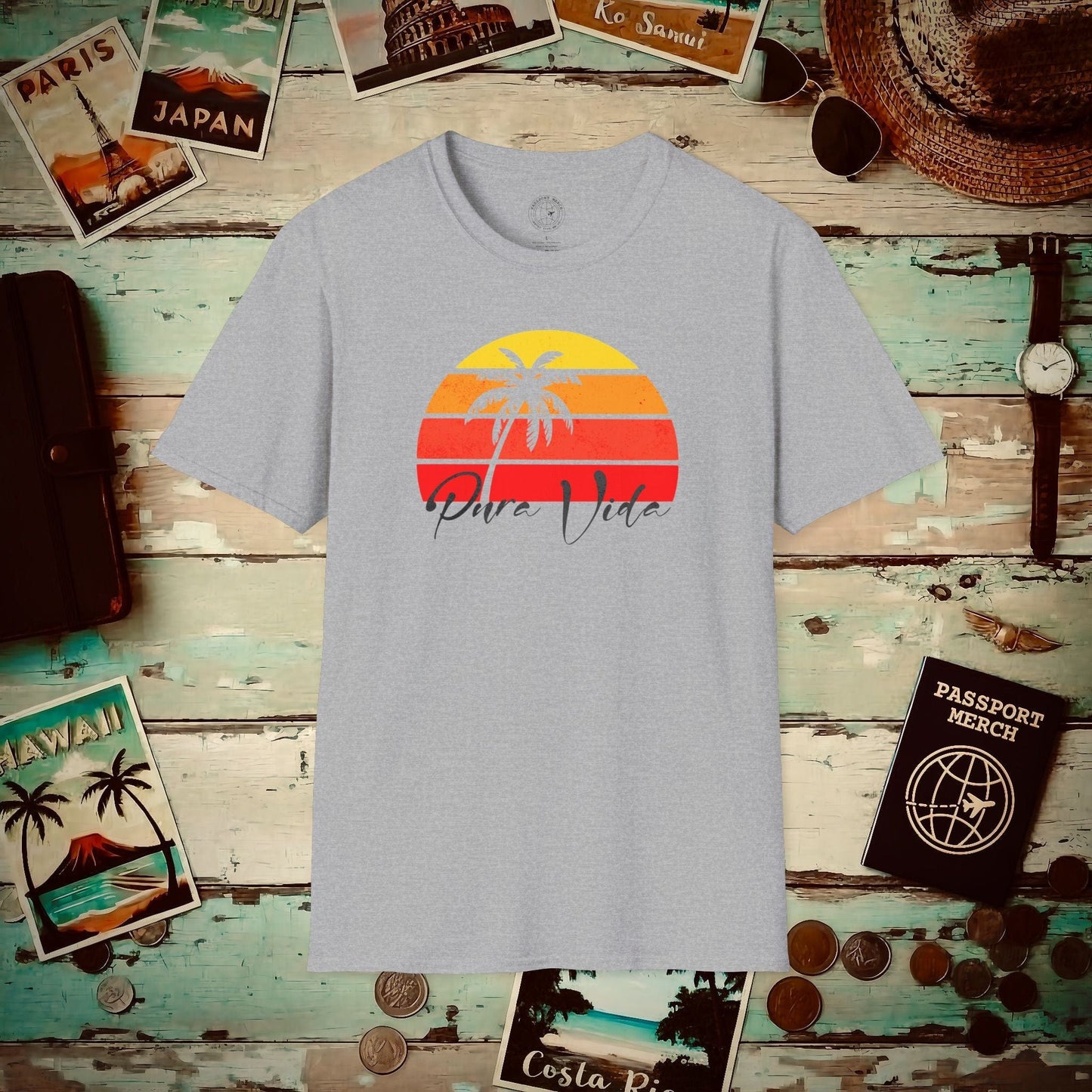 Pura Vida Costa Rica T-Shirt Sport Grey / S
