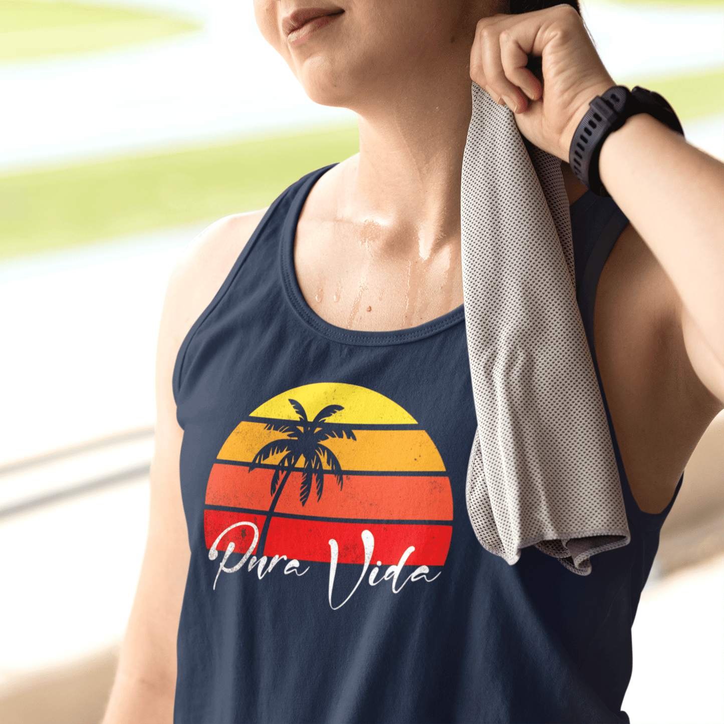 Pura Vida Costa Rica Tank Top Navy / XS