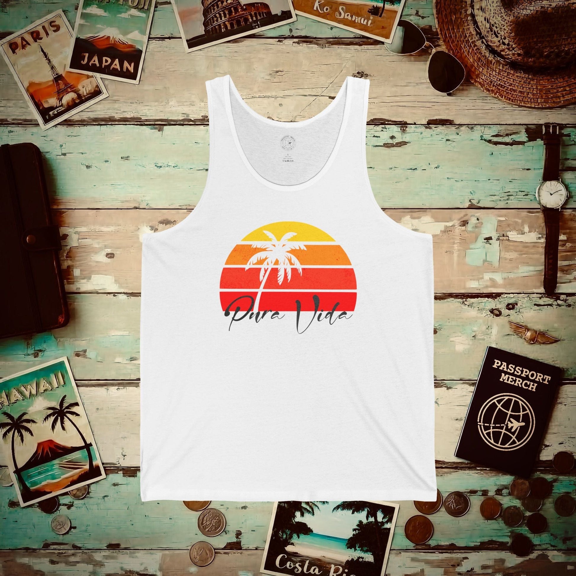 Pura Vida Costa Rica Tank Top White / XS