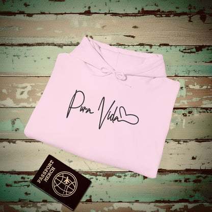 Pura Vida Heart Signature, Costa Rica Hoodie Light Pink / S