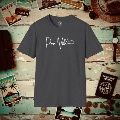 Pura Vida Heart Signature, Costa Rica T-Shirt Dark Heather / S
