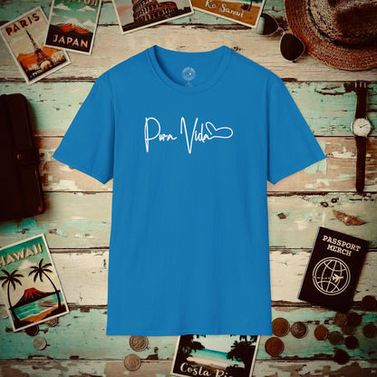 Pura Vida Heart Signature, Costa Rica T-Shirt Sapphire / S