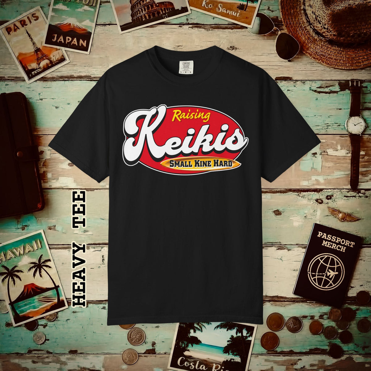 Raising Keikis, Hawaii Heavy Tee Black / S