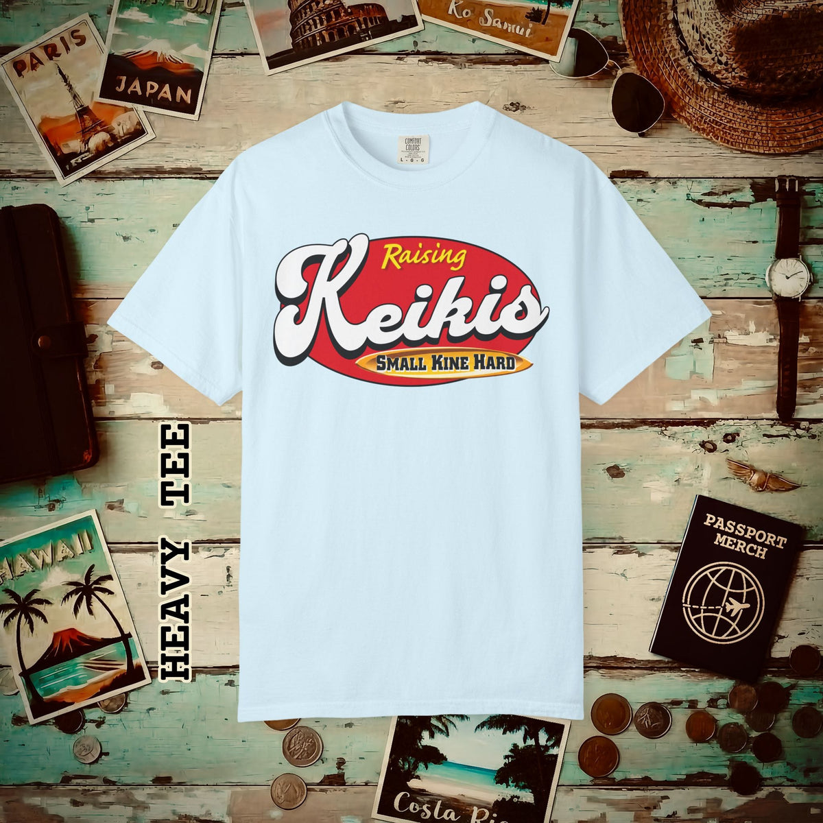 Raising Keikis, Hawaii Heavy Tee Chambray / S