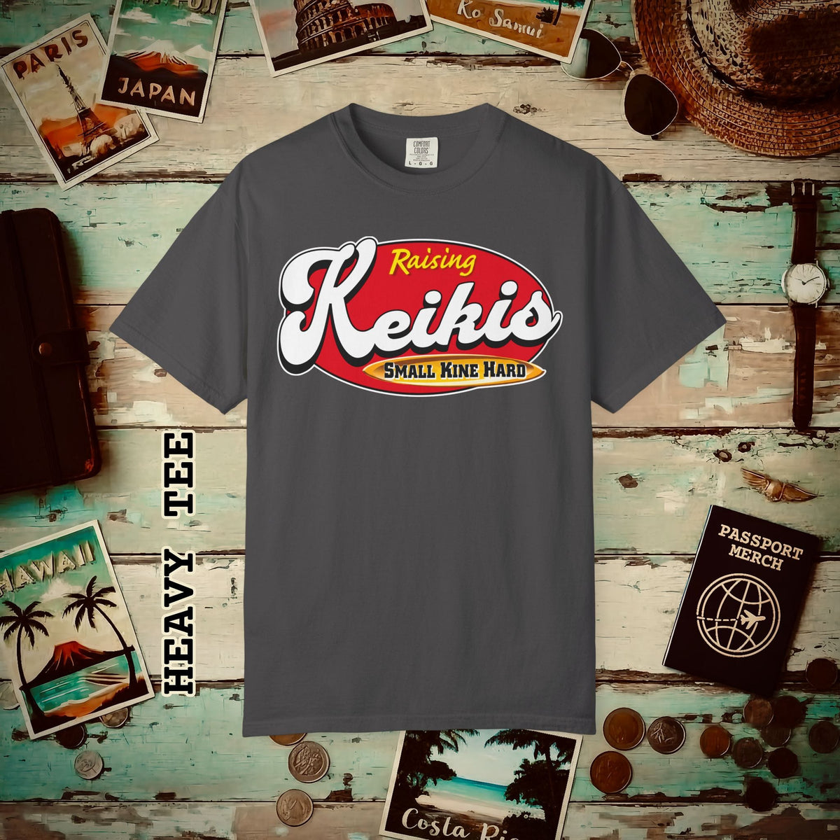 Raising Keikis, Hawaii Heavy Tee Graphite / S
