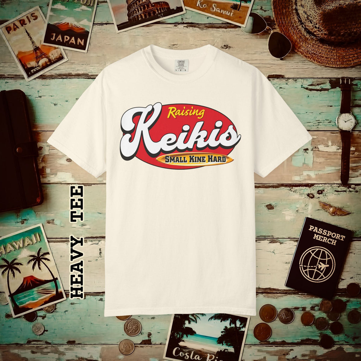 Raising Keikis, Hawaii Heavy Tee Ivory / S