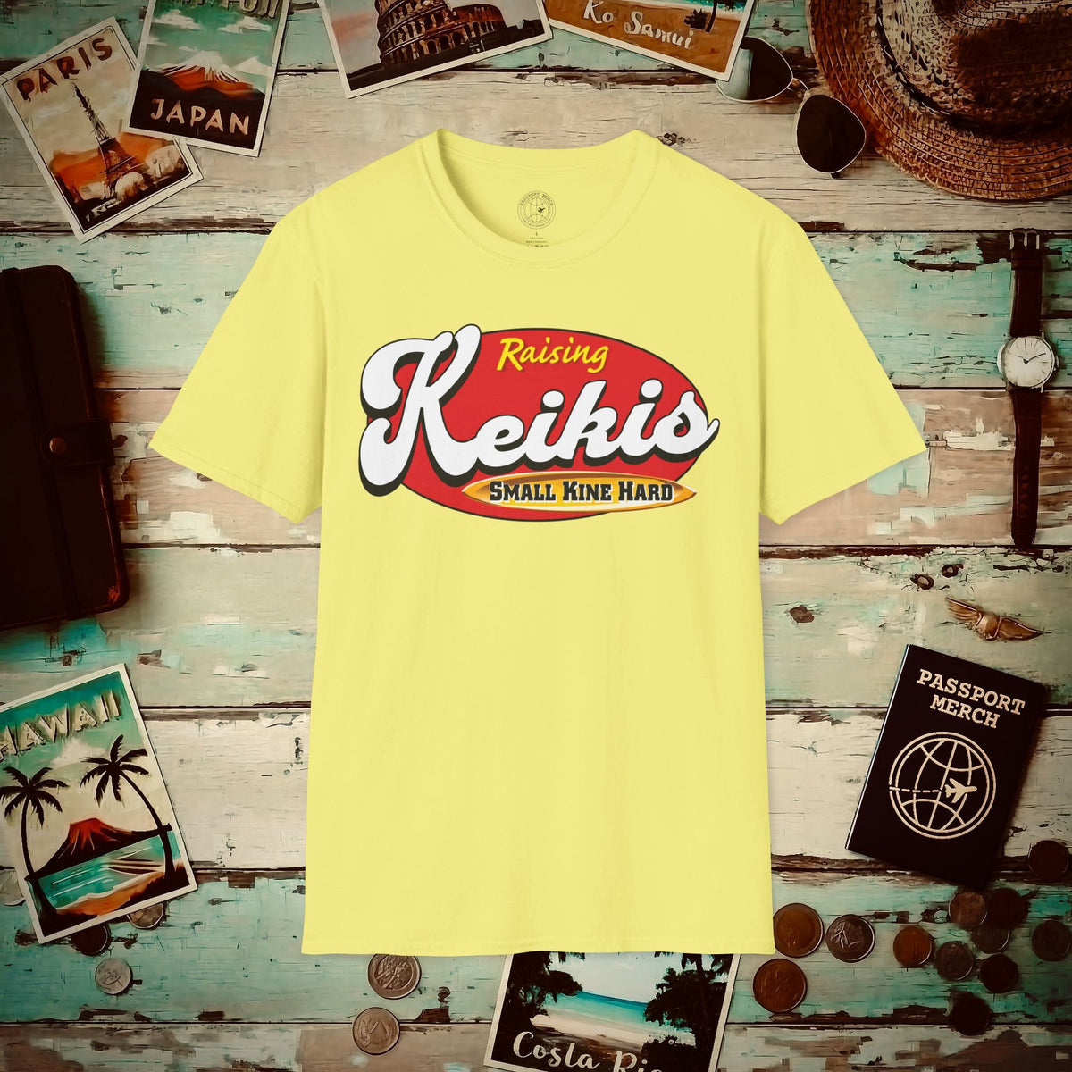 Raising Keikis, Hawaii T-Shirt Cornsilk / S