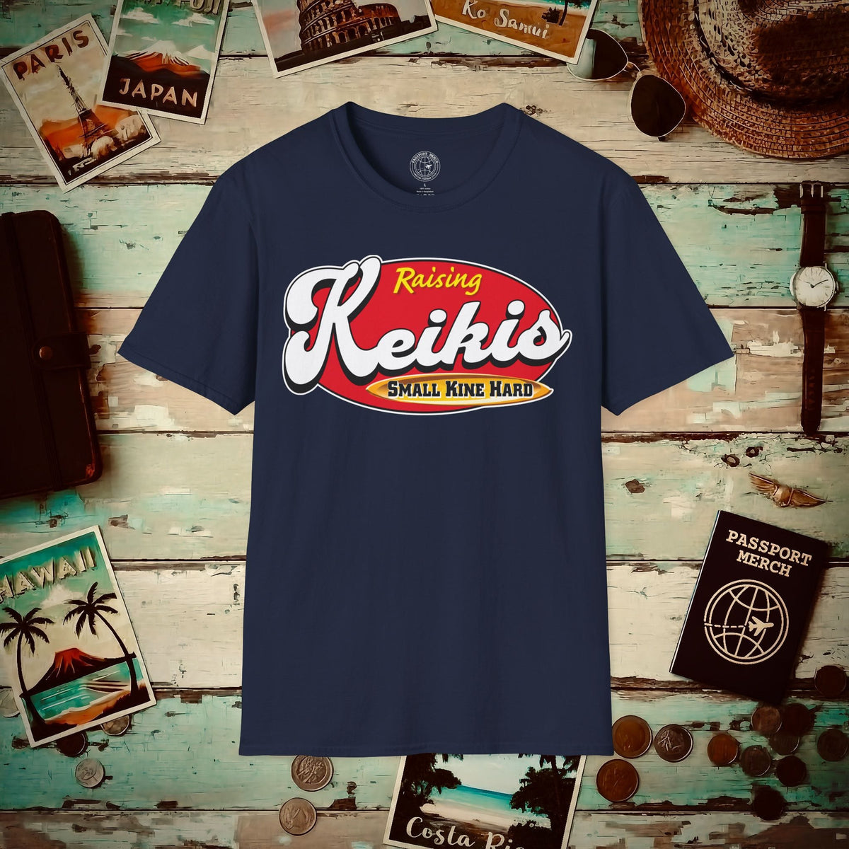 Raising Keikis, Hawaii T-Shirt Navy / S