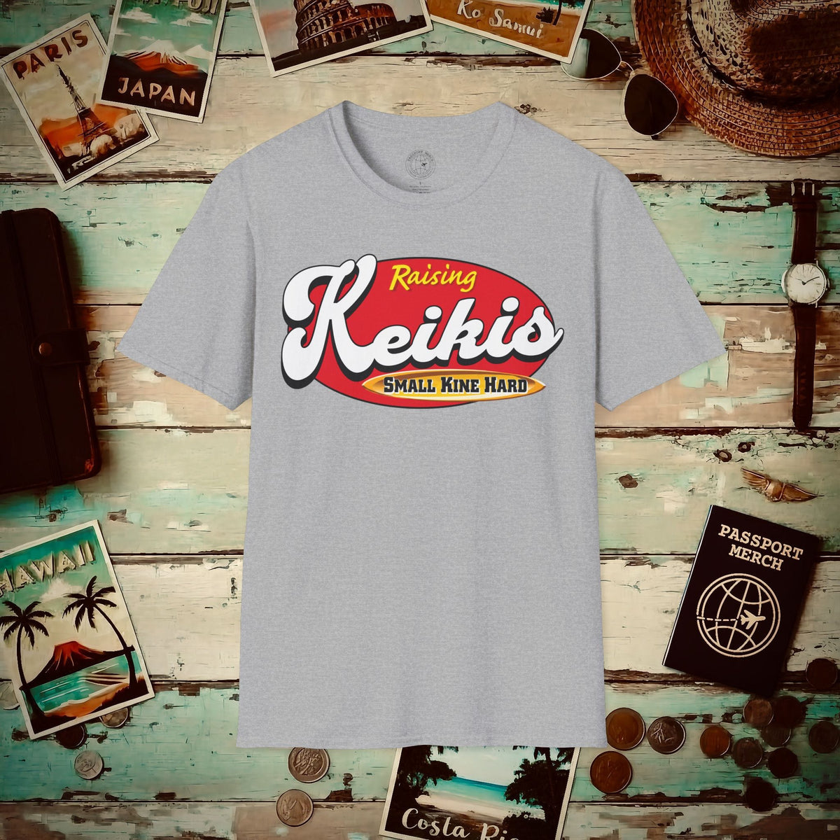 Raising Keikis, Hawaii T-Shirt Sport Grey / S