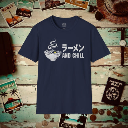 Ramen and Chill, Japan T-Shirt Navy / S