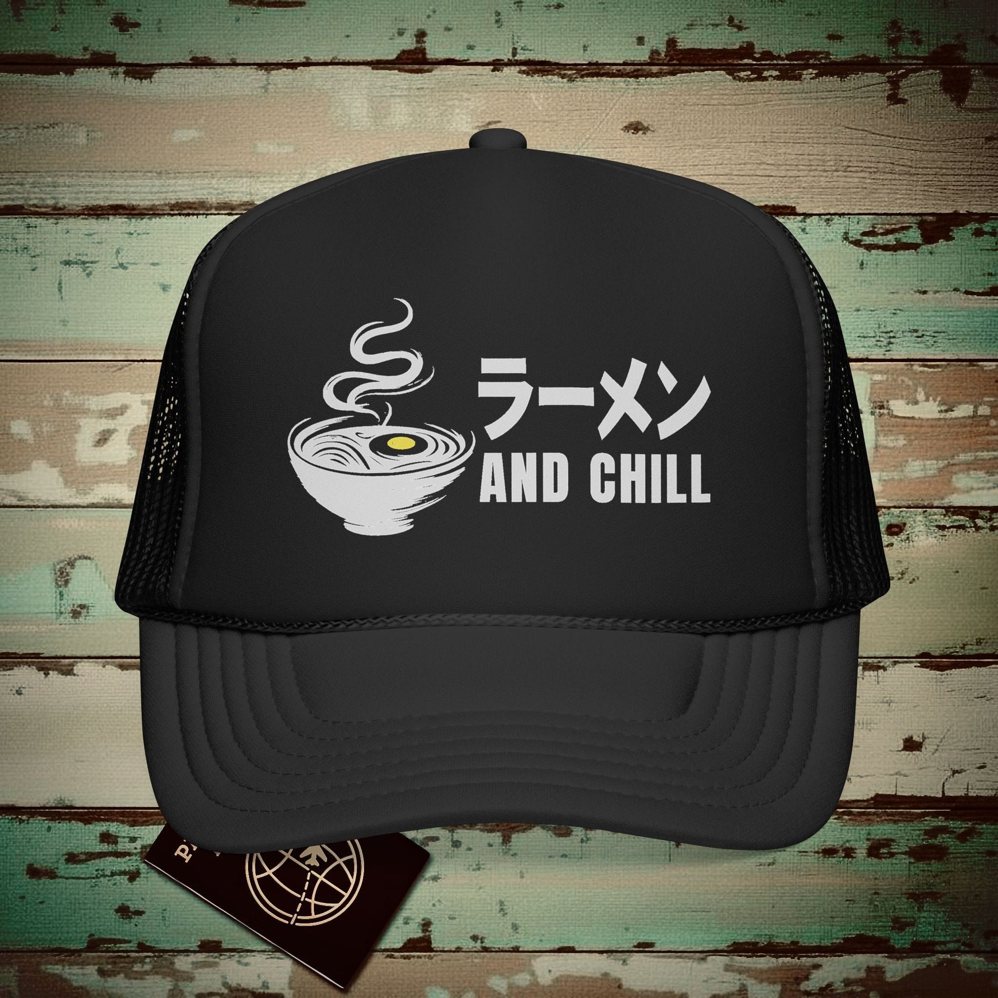Ramen and Chill, Japan Trucker Hat Black / One size