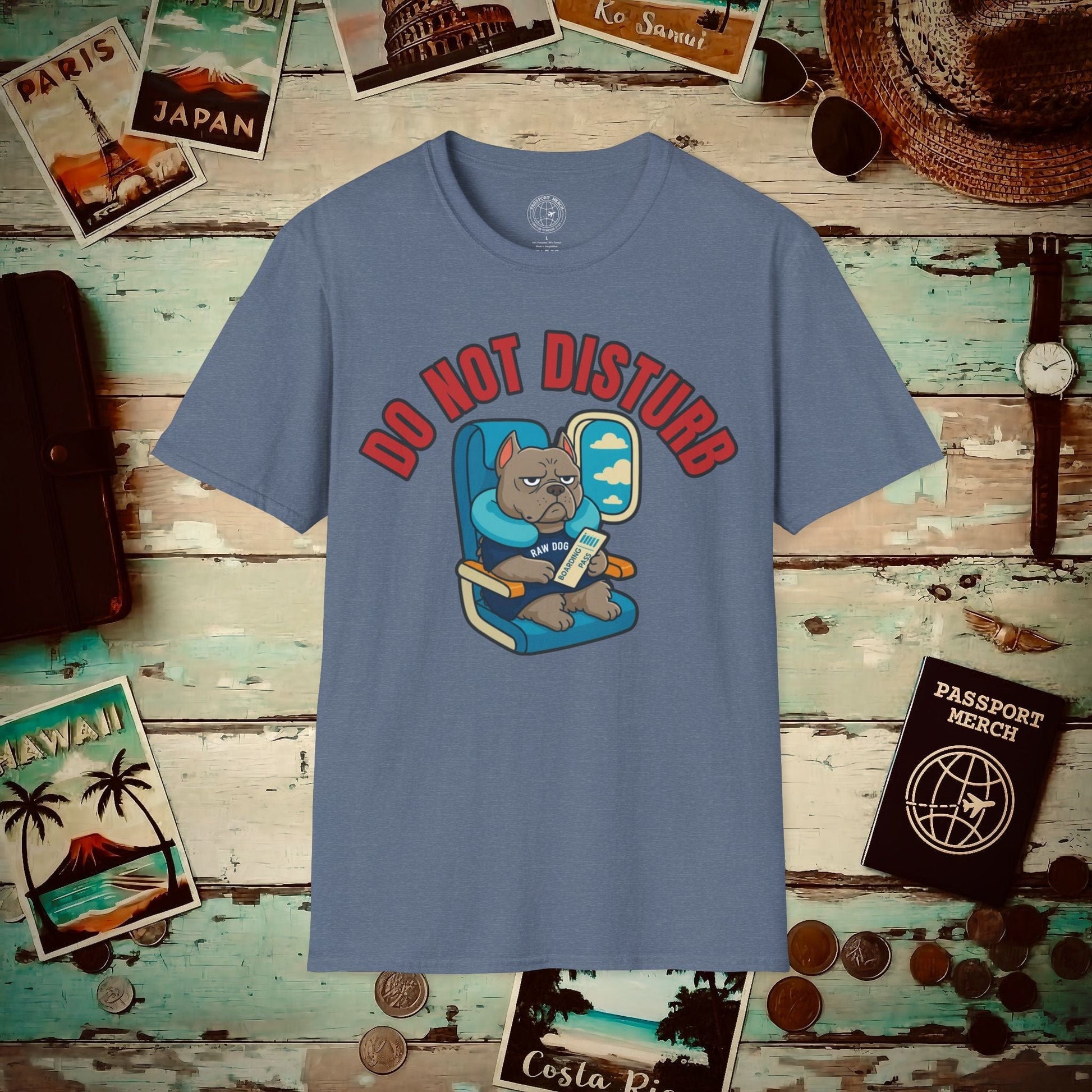 Raw Dogging - Do Not Disturb T-Shirt Heather Indigo / S