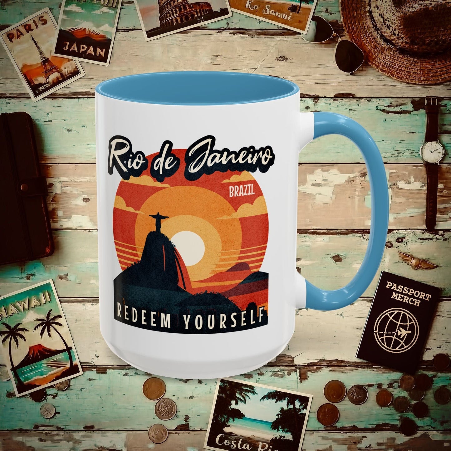 Redeem Yourself Rio de Janeiro Brazil 15oz Mug Light Blue / 15oz