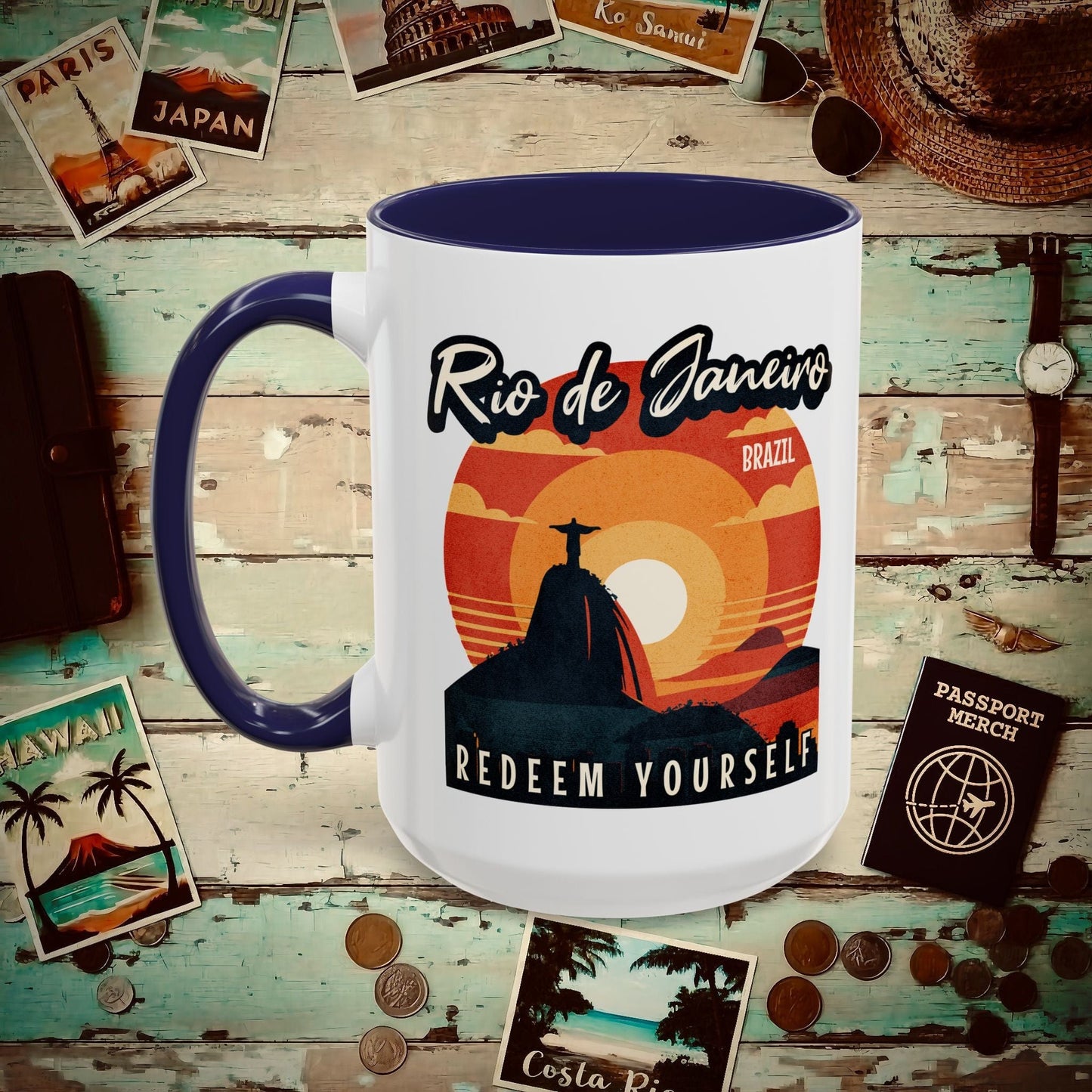 Redeem Yourself Rio de Janeiro Brazil 15oz Mug Navy / 15oz