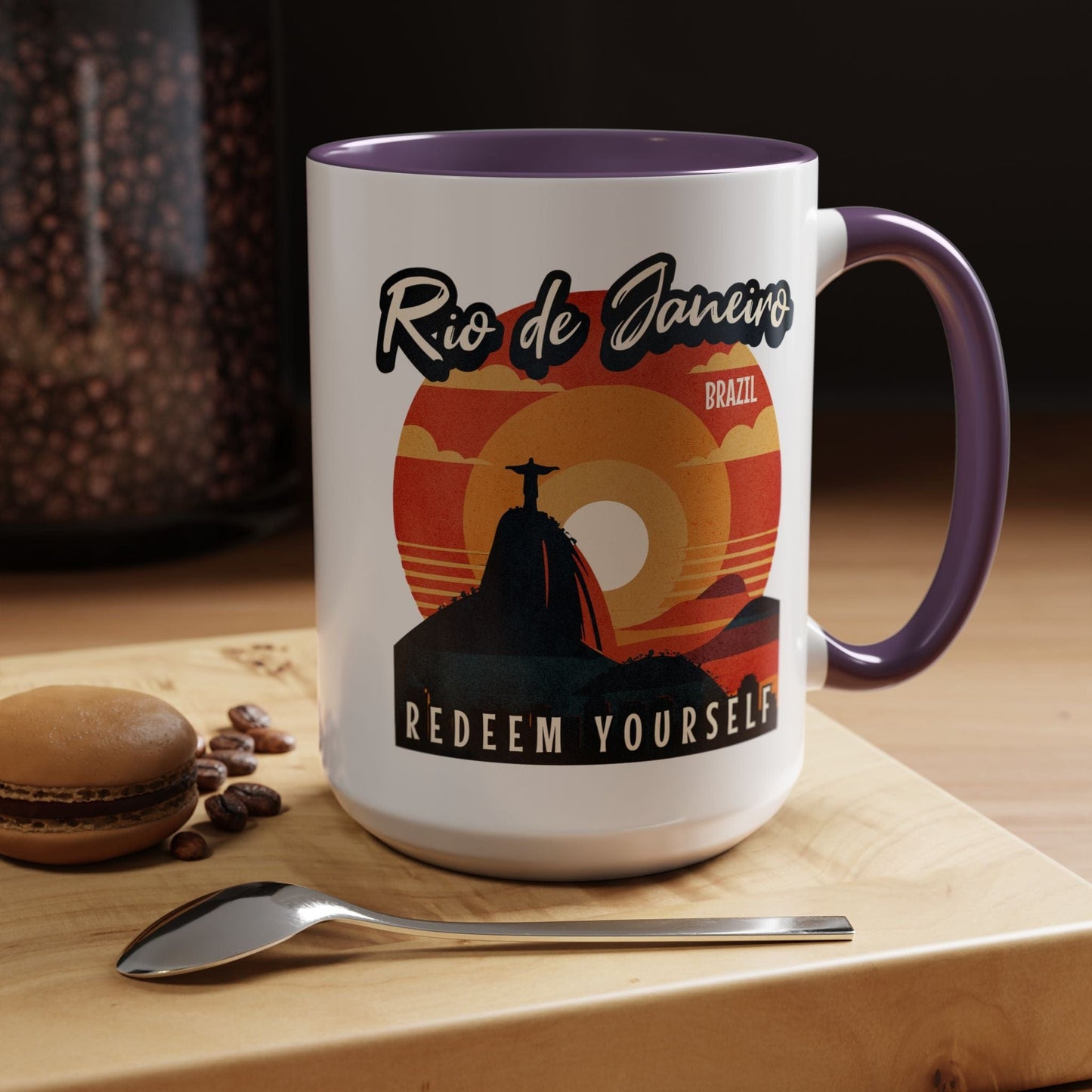 Redeem Yourself Rio de Janeiro Brazil 15oz Mug Purple / 15oz