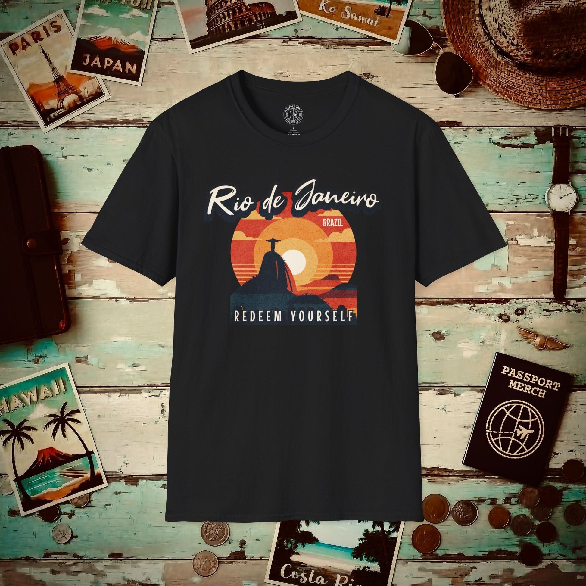 Redeem Yourself Rio de Janeiro Brazil T-Shirt Black / S