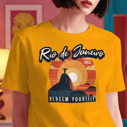 Redeem Yourself Rio de Janeiro Brazil T-Shirt Gold / S