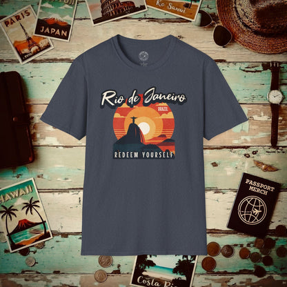 Redeem Yourself Rio de Janeiro Brazil T-Shirt Heather Navy / S