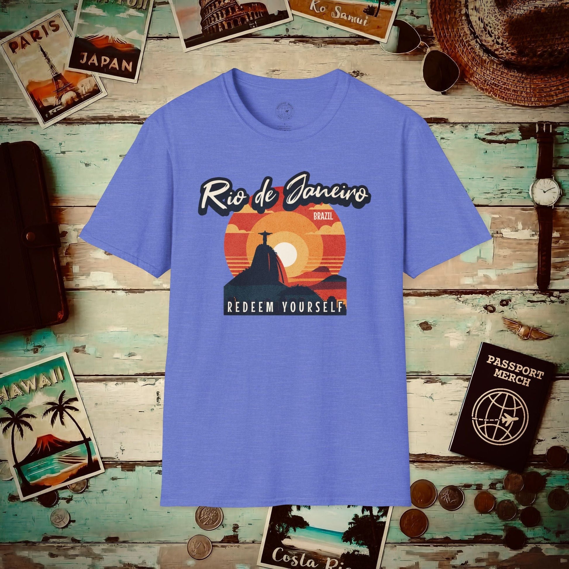 Redeem Yourself Rio de Janeiro Brazil T-Shirt Heather Royal / S