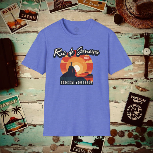 Redeem Yourself Rio de Janeiro Brazil T-Shirt Heather Royal / S