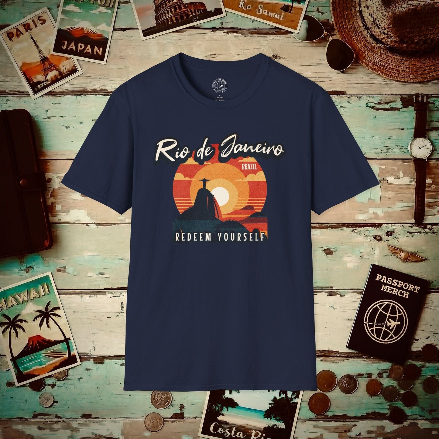Redeem Yourself Rio de Janeiro Brazil T-Shirt Navy / S