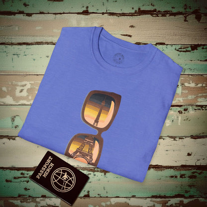 Reflections of the Eiffel Tower, Paris France T-Shirt Heather Royal / S