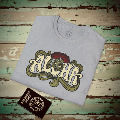 Retro Aloha Lehua Blossom, Hawaii T-Shirt Sport Grey / S