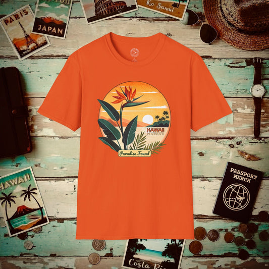 Retro (Bird of) Paradise Found, Hawaii T-Shirt Orange / S