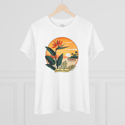 Retro (Bird of) Paradise Found, Hawaii, Womens Fit T-Shirt White / S