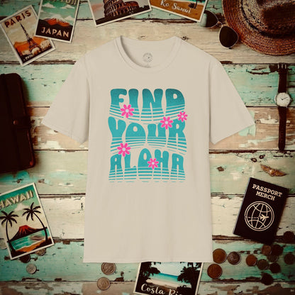 Retro Find Your Aloha, Hawaii T-Shirt Sand / S
