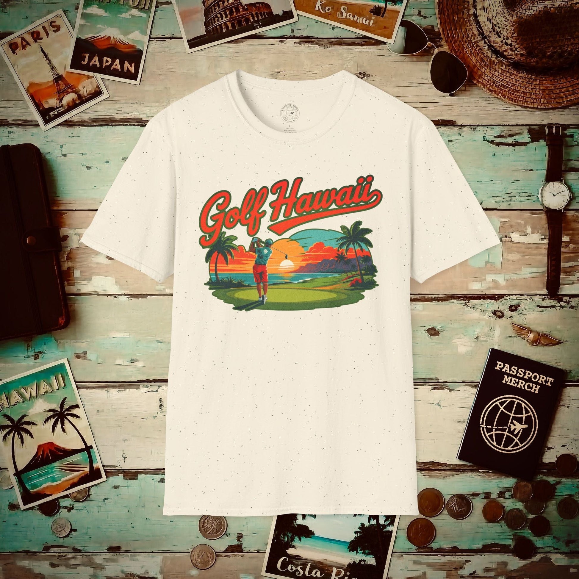 Retro Golf Hawaii T-Shirt Natural / S