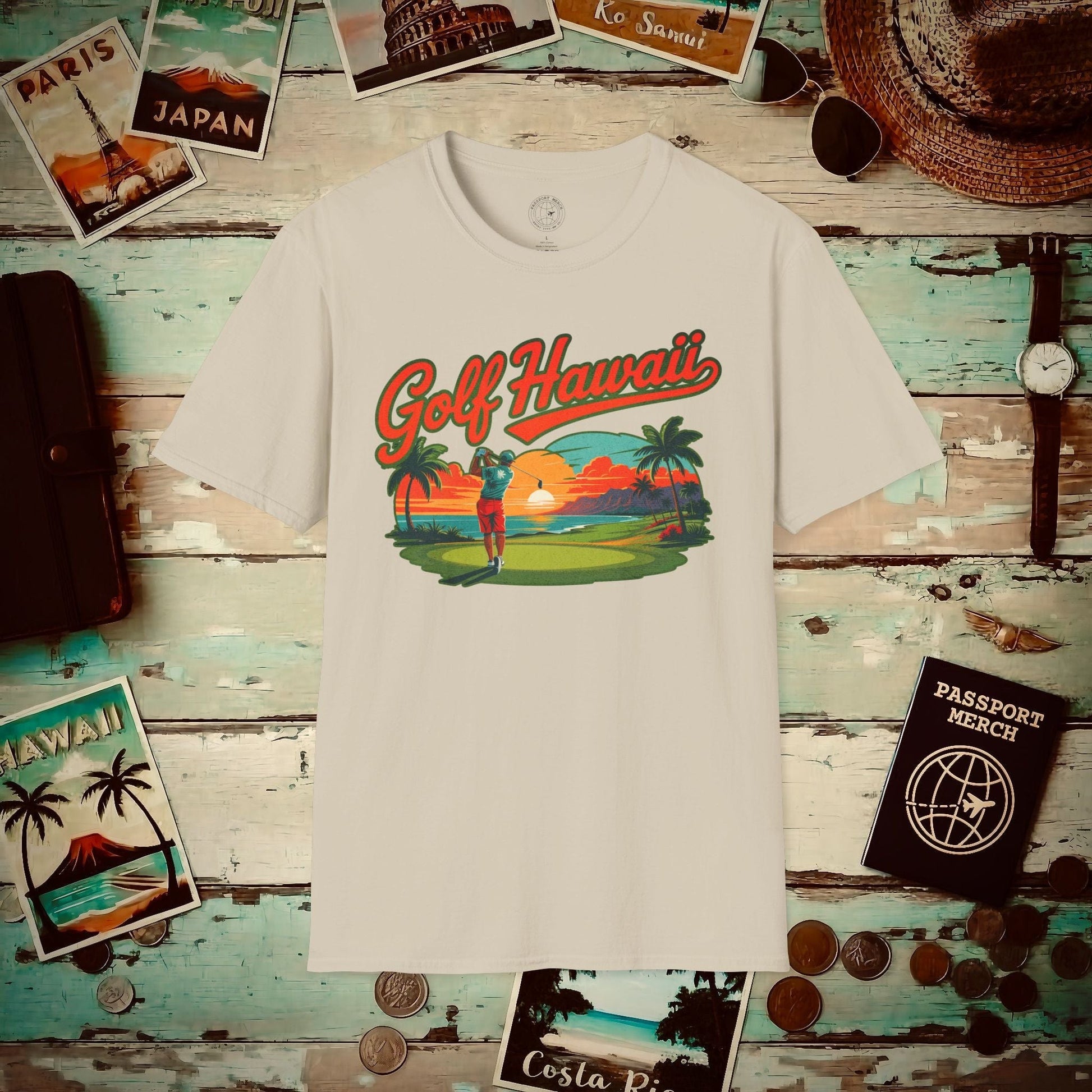 Retro Golf Hawaii T-Shirt Sand / S