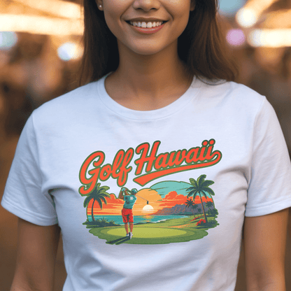 Retro Golf Hawaii T-Shirt White / S