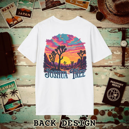 Retro Joshua Tree, California, Back Print T-Shirt White / S