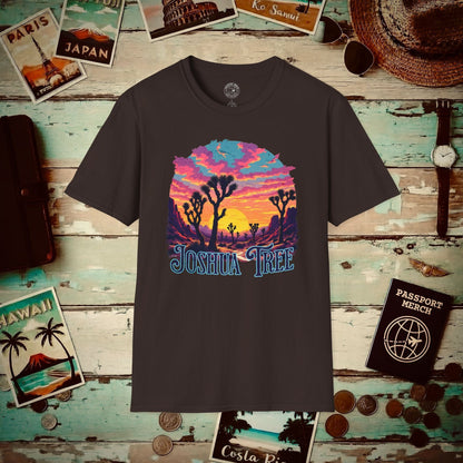 Retro Joshua Tree, California T-Shirt Dark Chocolate / S
