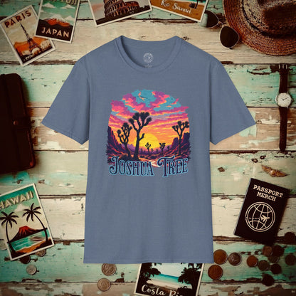 Retro Joshua Tree, California T-Shirt Heather Indigo / S