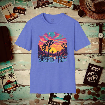 Retro Joshua Tree, California T-Shirt Heather Royal / S