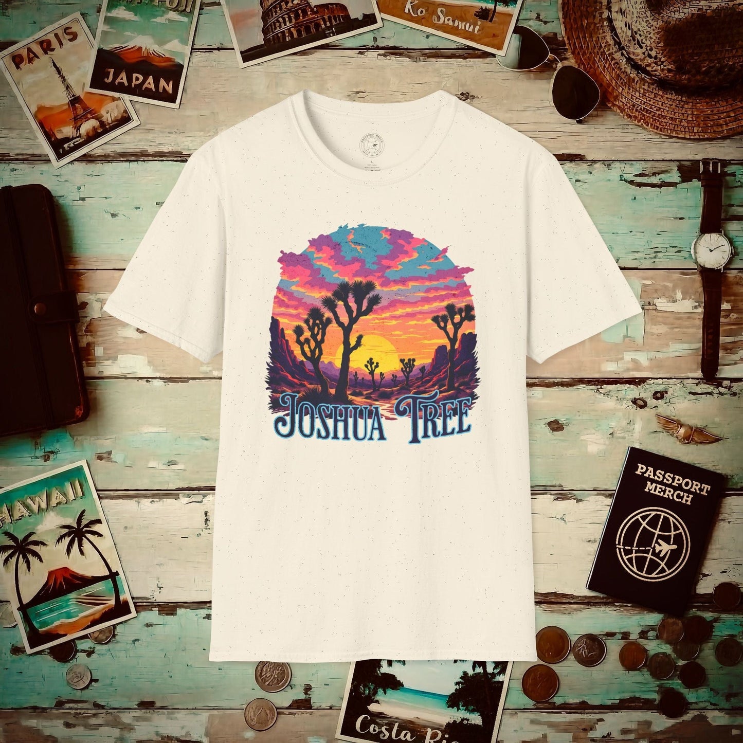Retro Joshua Tree, California T-Shirt Natural / S