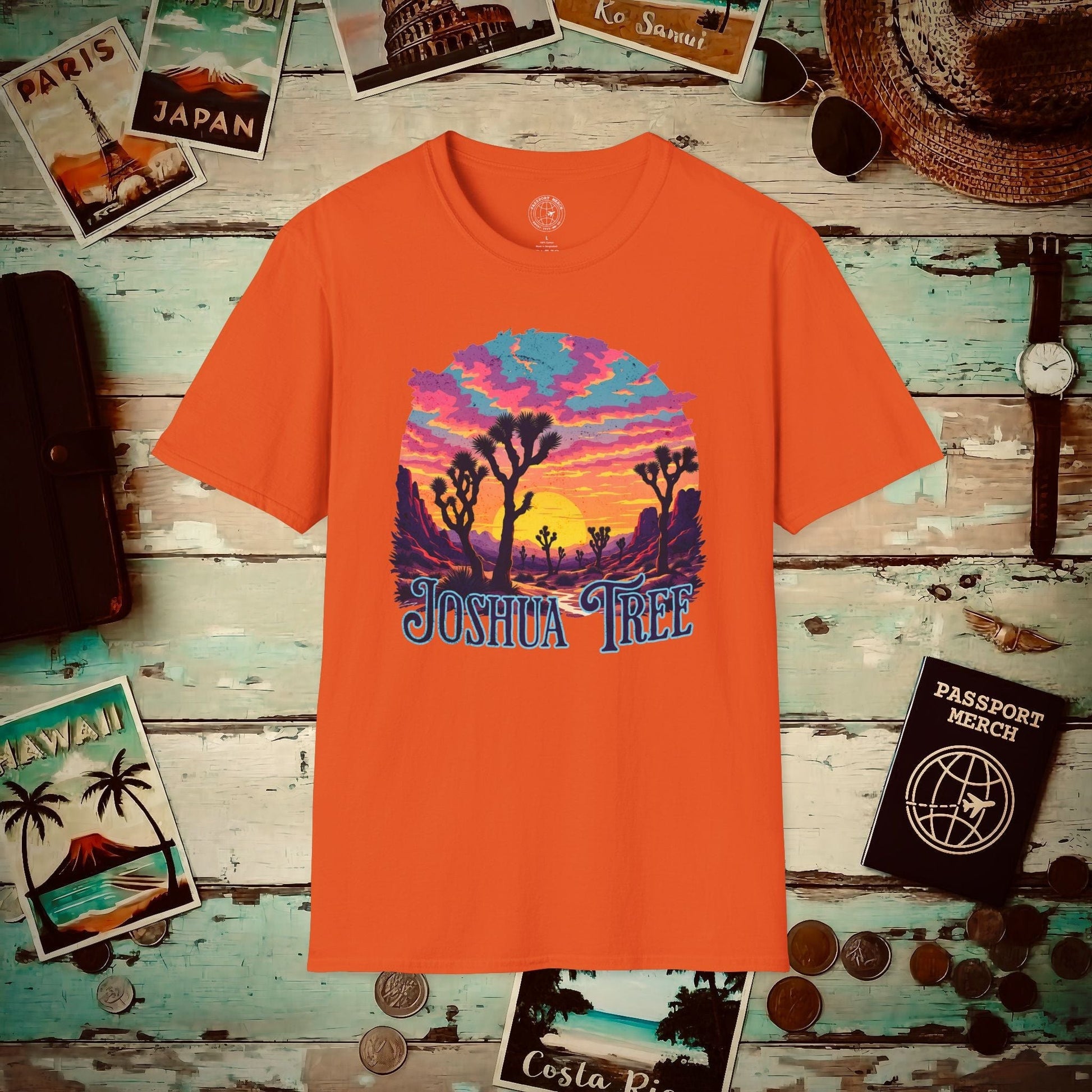 Retro Joshua Tree, California T-Shirt Orange / S