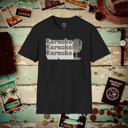 Retro Karaoke Karaoke Karaoke, Japan T-Shirt Black / S