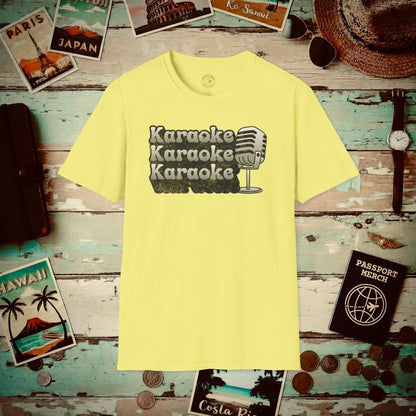 Retro Karaoke Karaoke Karaoke, Japan T-Shirt Cornsilk / S