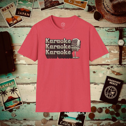 Retro Karaoke Karaoke Karaoke, Japan T-Shirt Heather Red / S