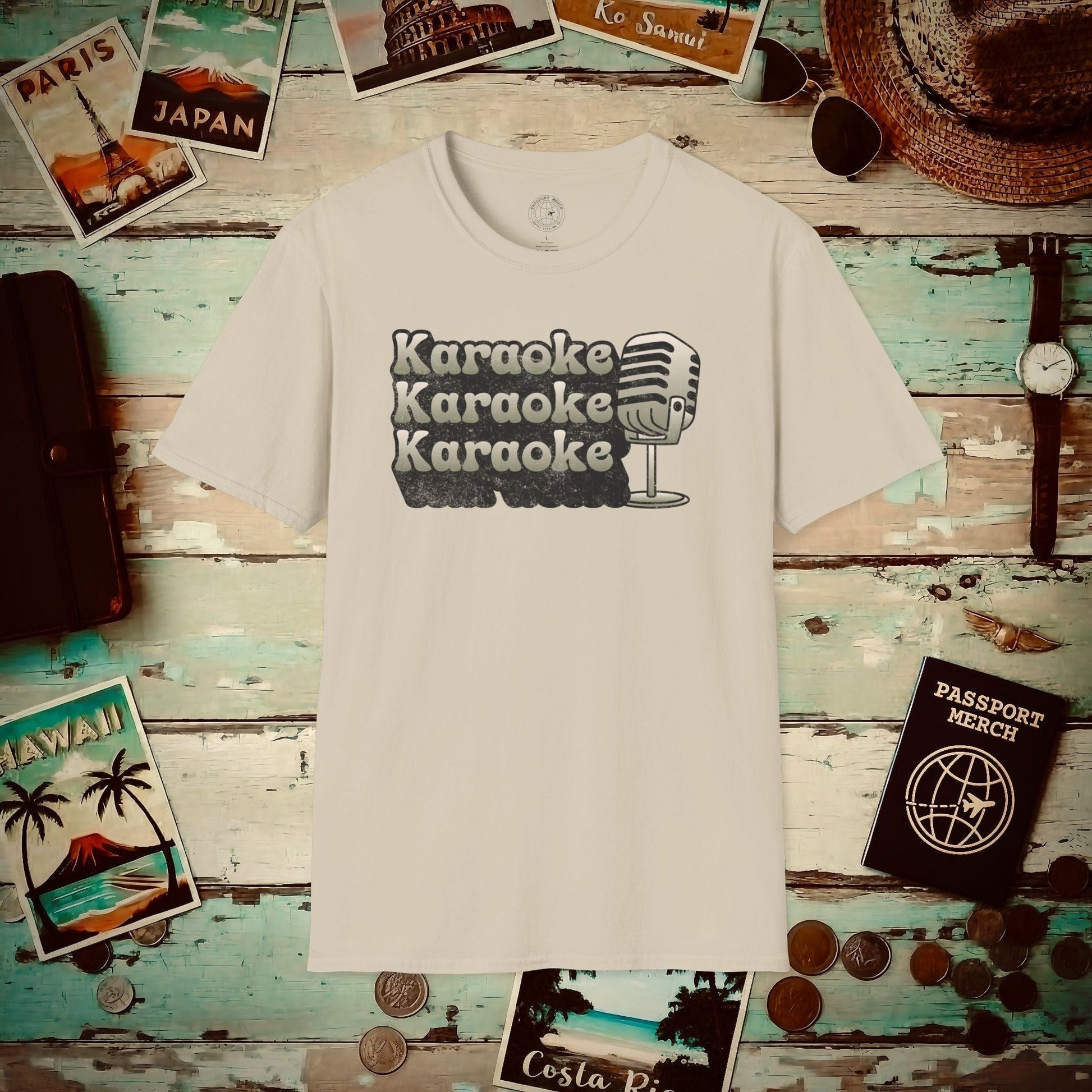 Retro Karaoke Karaoke Karaoke, Japan T-Shirt Sand / S