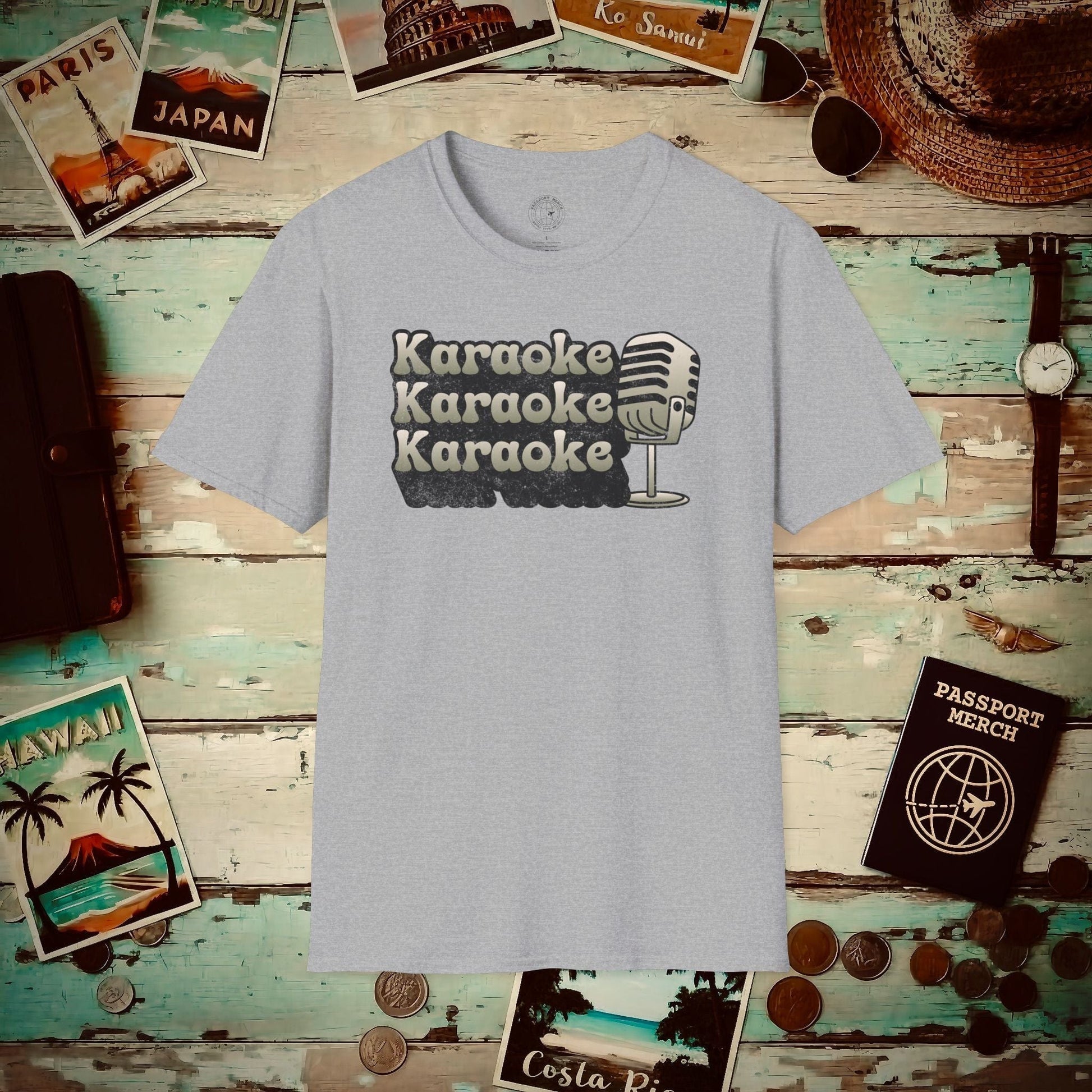 Retro Karaoke Karaoke Karaoke, Japan T-Shirt Sport Grey / S