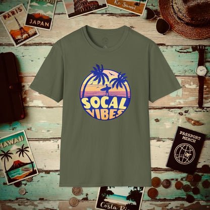 Retro SoCal Vibes, California T-Shirt Military Green / S