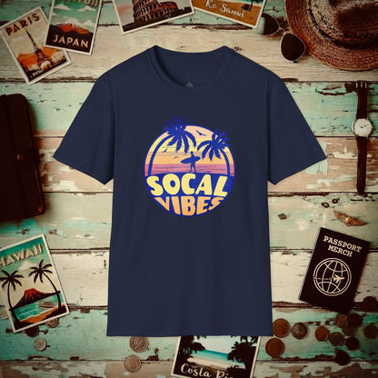 Retro SoCal Vibes, California T-Shirt Navy / S