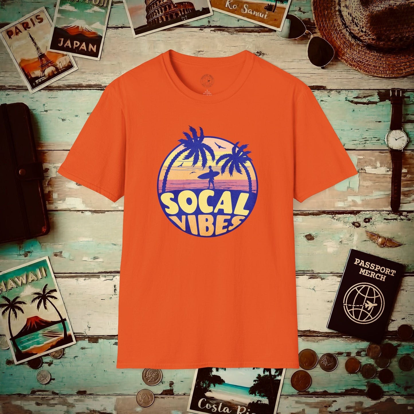 Retro SoCal Vibes, California T-Shirt Orange / S