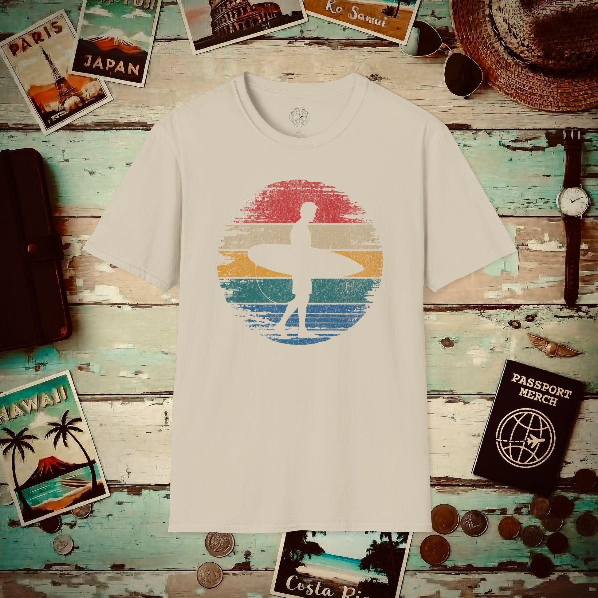 Retro Sun Surfer Dude T-Shirt Sand / S