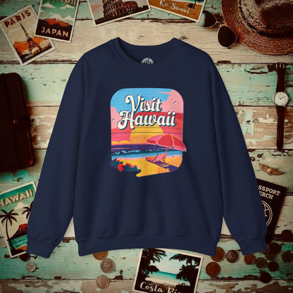 Retro Visit Hawaii Crewneck Navy / S